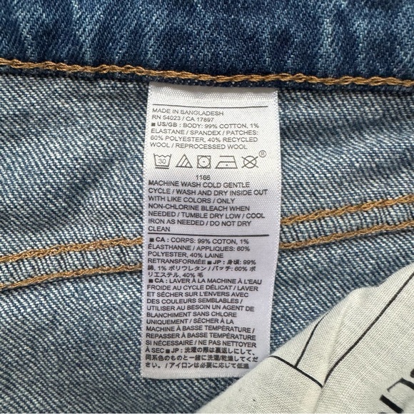 Banana Republic The Beau Patch Denim Jeans Distressed Patches Size 28/6 - Picture 9 of 9